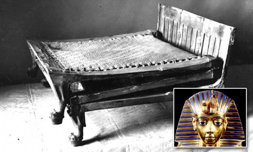 Tutankhamun's camp bed is one of the most curious artifacts discovered in his tomb. Credit: Daily Mail