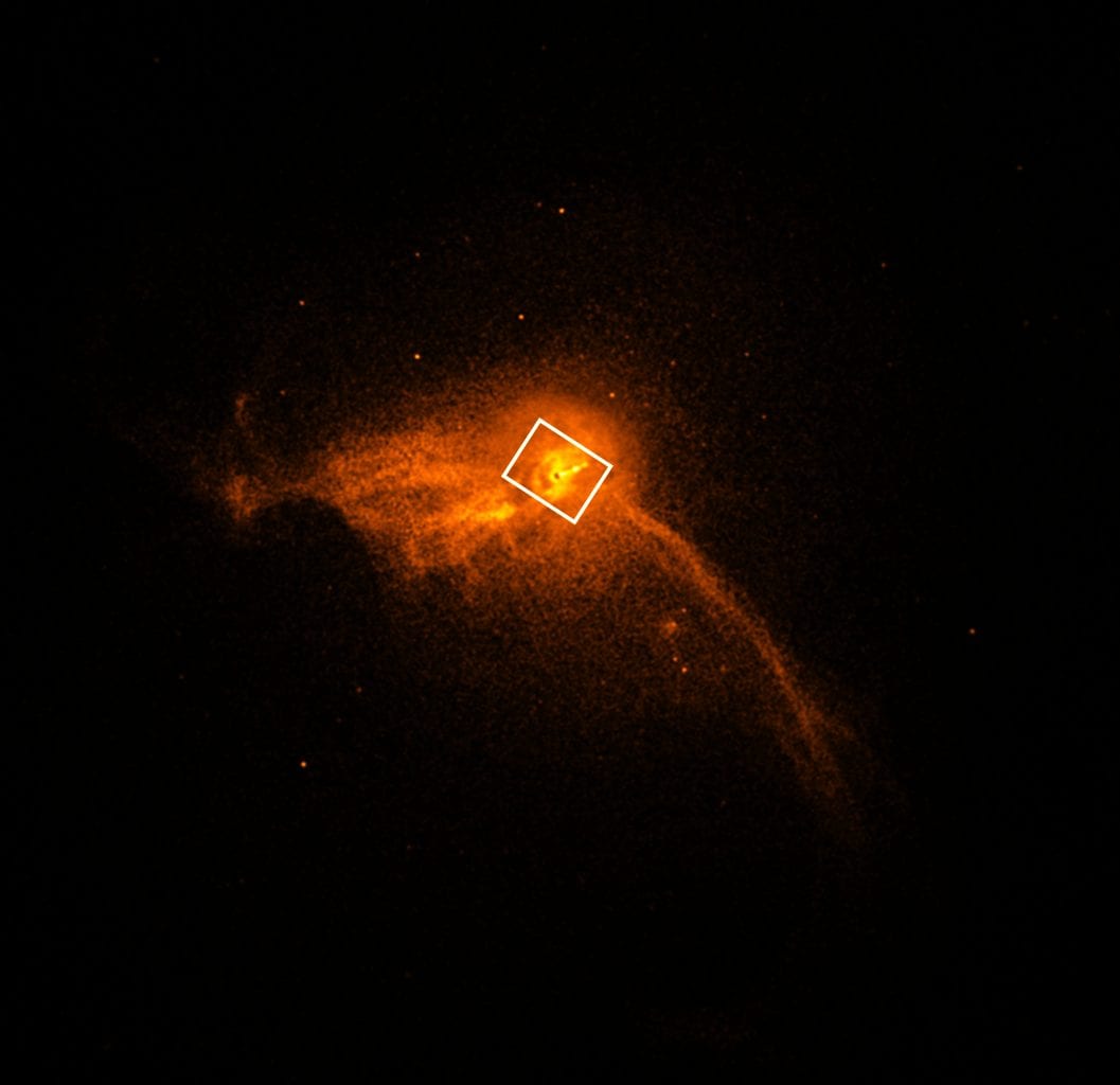 A close up of the core of the M87 Galaxy obtained from the Chandra X-Ray Observatory. Credit: NASA/CXC/Villanova University/J. Neilsen
