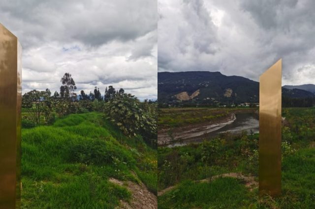 The latest monolith is golden and is located in Colombia. Credit: NewsBeezer
