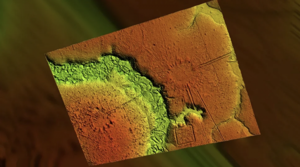 A LiDAR scan of the Amazonian village. Image Credit: J. Riarte / CAA.