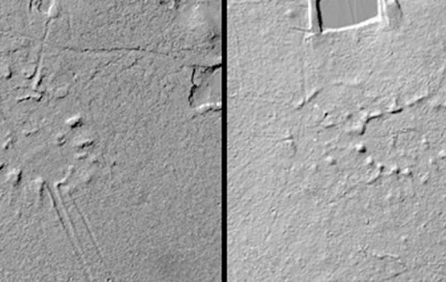 A LiDAR image showing villages paid out like the rays of the Sun. Image Credit: J. Riarte / CAA.