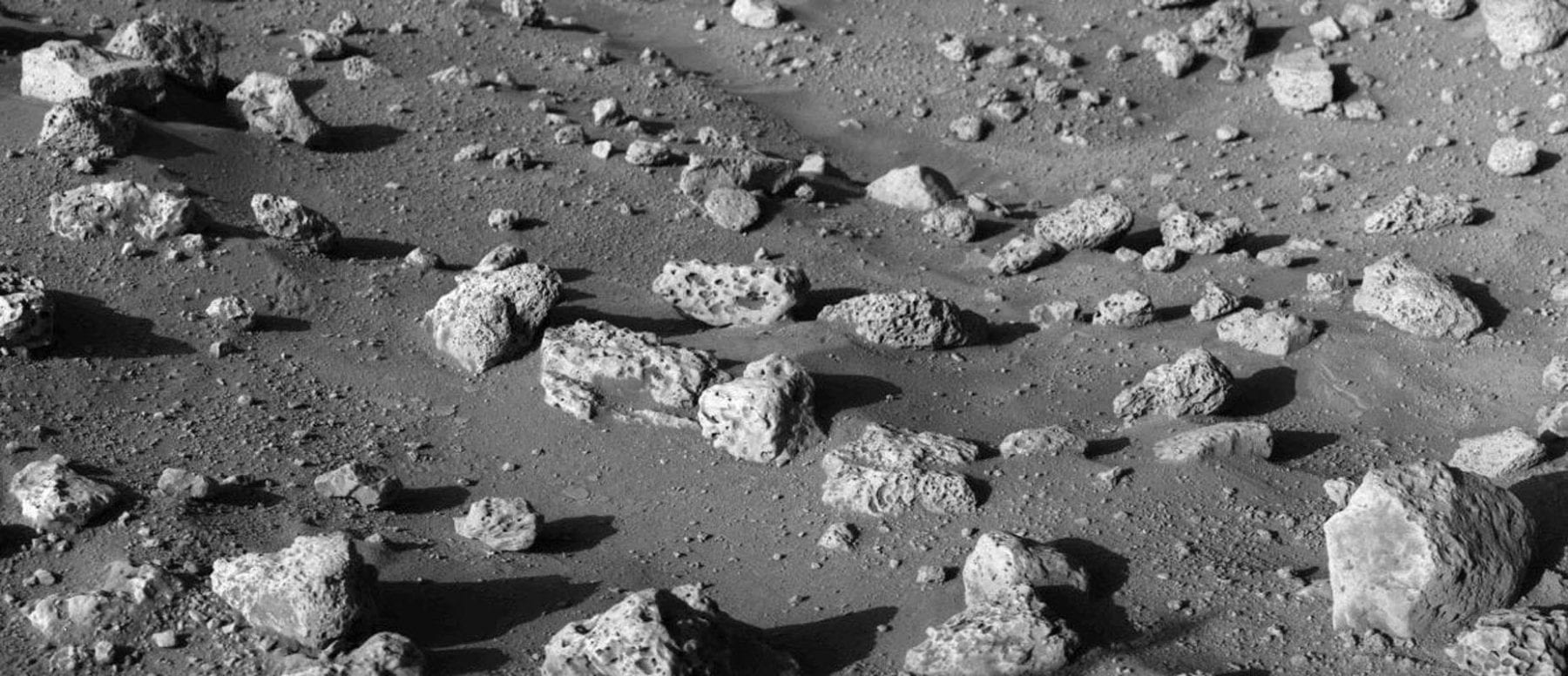 This image shows a few square meters of the surface that could have been (maybe were) used for sample collection. Credit: NASA/JPL