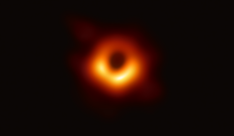 The first-ever image of a black hole, obtained from the database of the Event Horizon Telescope. Credit: Event Horizon Telescope/NASA
