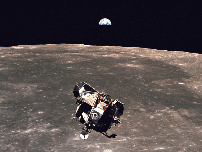This photo from the legendary Apollo 11 mission to the Moon was snapped by astronaut Michael Collins as the 