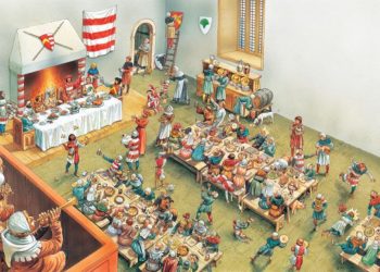 Artists and performers in Medieval times were loved by the public and often prohibited by the Church and authorities. Credit: Murrey and Blue