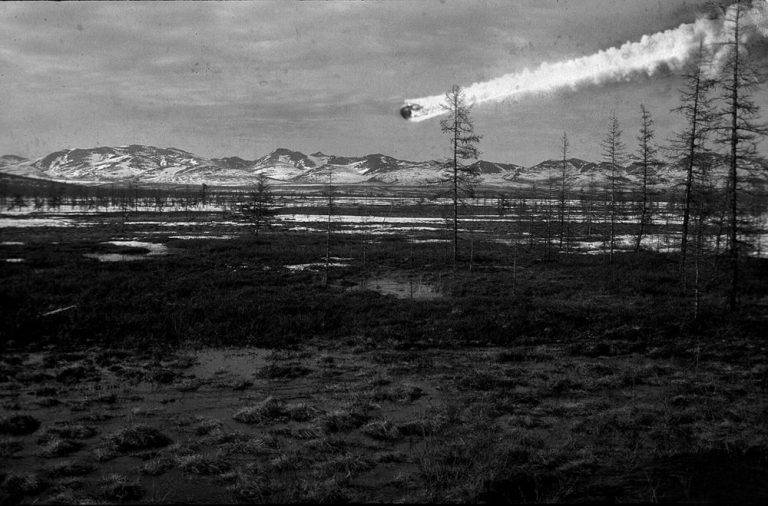A visualization of the Tunguska Event supporting the version of a meteorite impact. Credit: Napalete.sk
