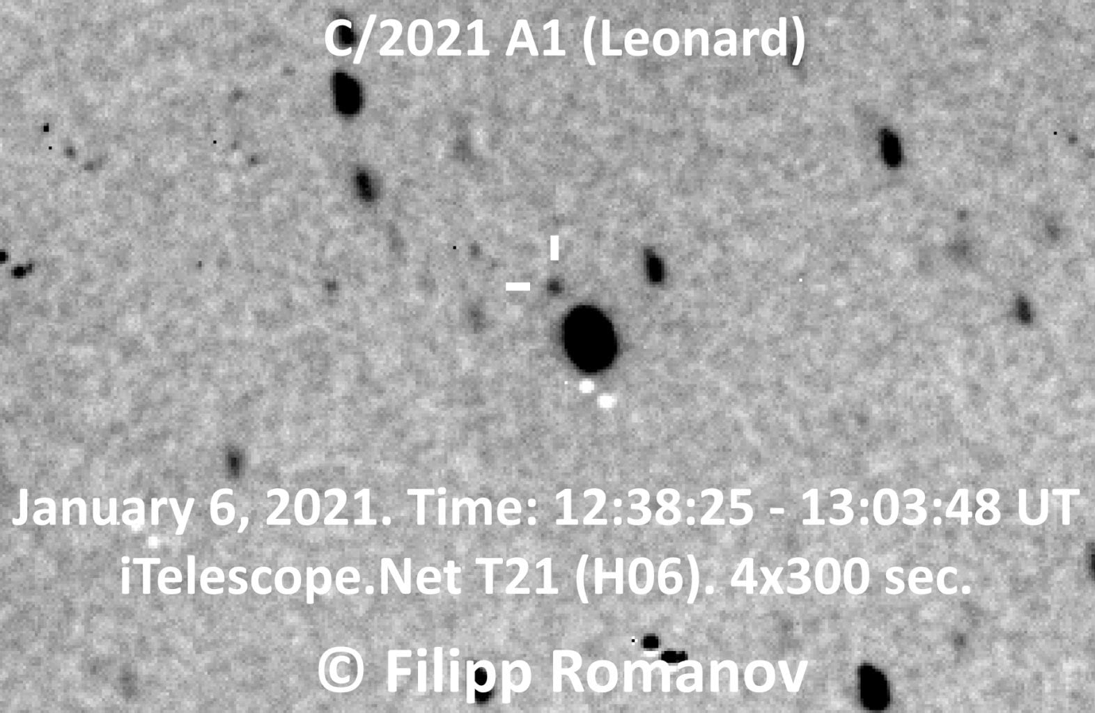 Currently, the comet looks like nothing more than a small dot in the sky. In December, we will likely be able to see it with the naked eye. Credit: Filipp Romanov