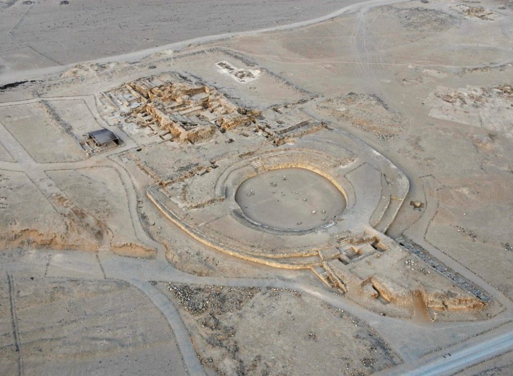 The excavated amphitheater of Caral. Credit: Past Factory