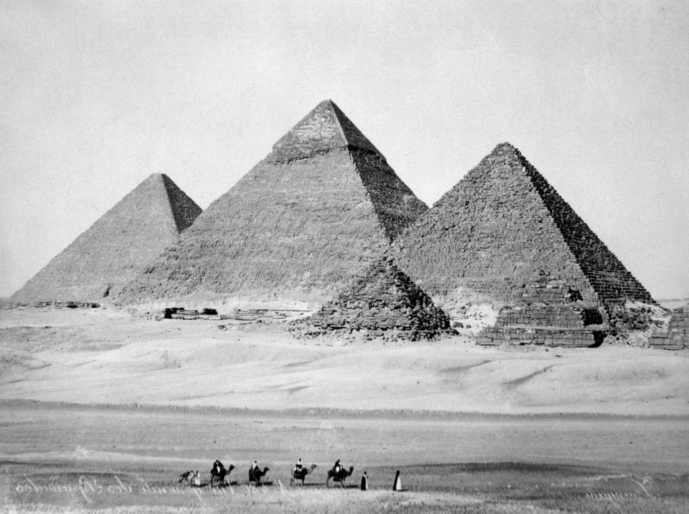 The Pyramids of Giza photographed in 1880. Credit: Shutterstock