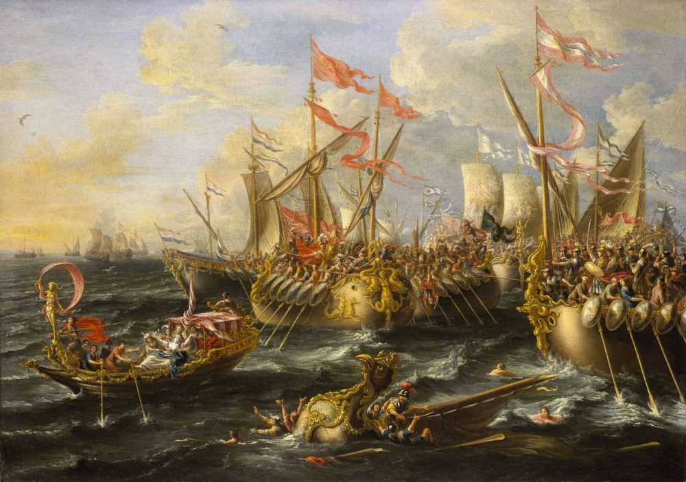 "The Battle of Actium", oil on canvas, Laureys a Castro. Credit: Royal Museums Greenwich