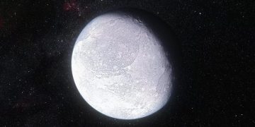 Artist's impression of how the dwarf planet Eris may look like. Credit: ESO/L. Calçada