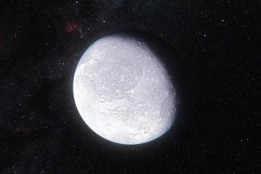 Artist's impression of how the dwarf planet Eris may look like. Credit: ESO/L. Calçada