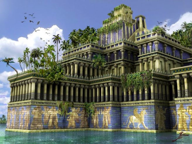 One of the many artistic impressions of perhaps the most beautiful of the wonders of the ancient world - the Hanging Gardens of Babylon. Credit: ALEXINOFMACEDON