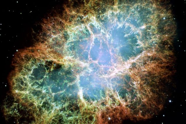 A Hubble image of the Crab Nebula Although it is not one of the largest objects in the universe and not even close to the ones we will discuss below, it is a clear example of how magnificent space is. Credit: NASA, ESA and Allison Loll/Jeff Hester (Arizona State University). Acknowledgement: Davide De Martin (ESA/Hubble)