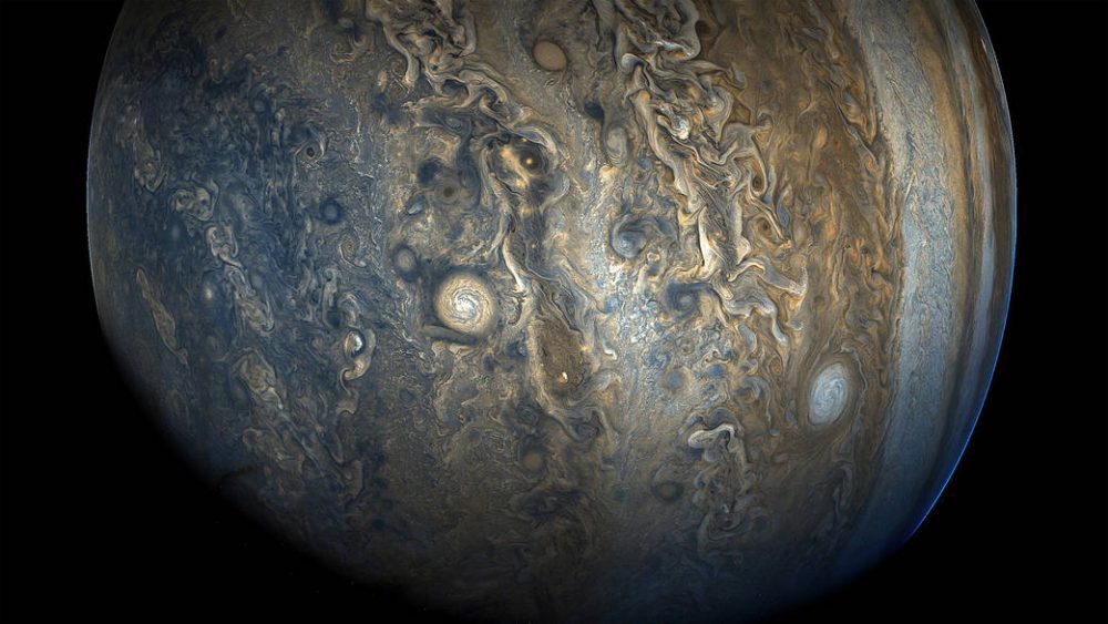 Jupiter's southern hemisphere captured by the Juno mission. Credit: NASA/JPL-Caltech/SwRI/MSSS/Gerald Eichstädt/Sean Doran