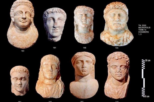 Eight incredibly well-preserved marble portrait statues were discovered, presumably made for the deceased. Credit: Egyptian Ministry of Tourism and Antiquities