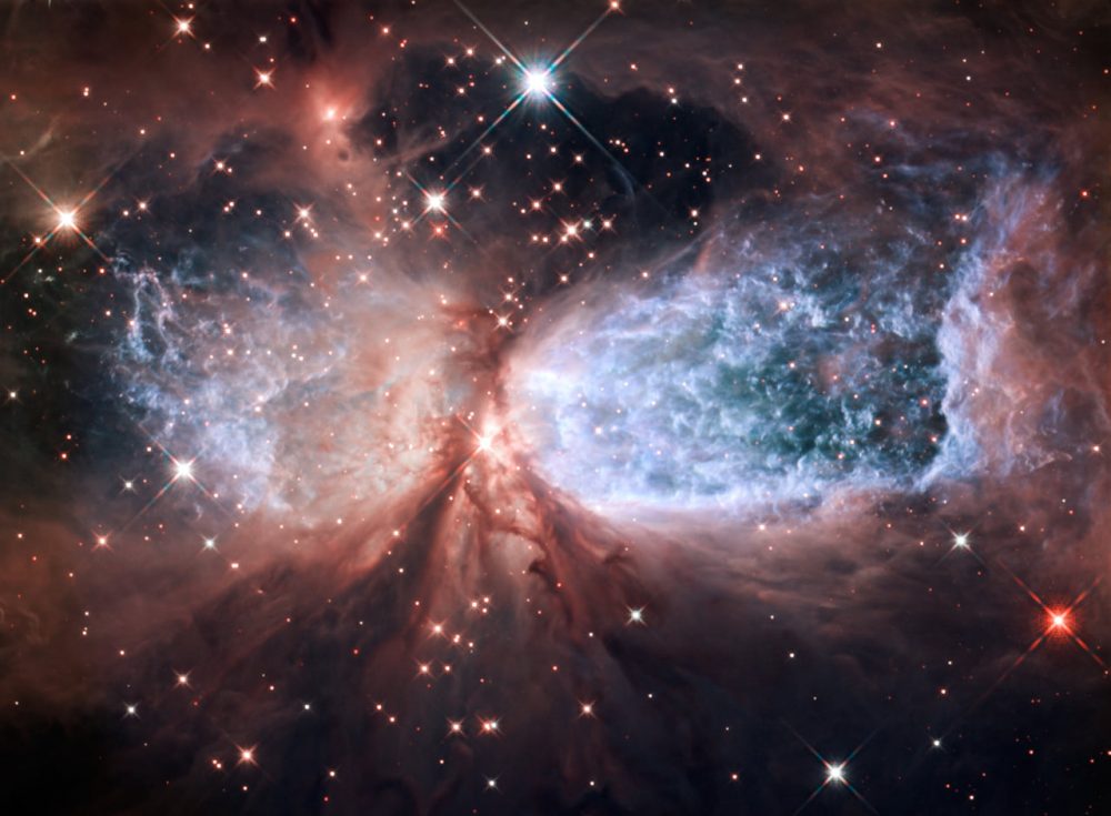 Sharpless 2-106 is a small nebula located in an isolated region of the Milky Way. Credit: NASA, ESA, and the Hubble Heritage Team (STScI/AURA)