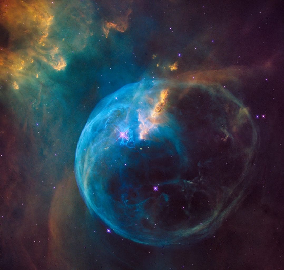 The Bubble Nebula, scientifically known as NGC 7635. Credit: NASA, ESA, and the Hubble Heritage Team (STScI/AURA)