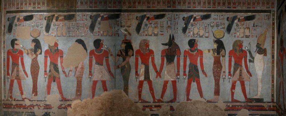 Painted walls inside the Tomb of Amenhotep III. Credit: Pinterest