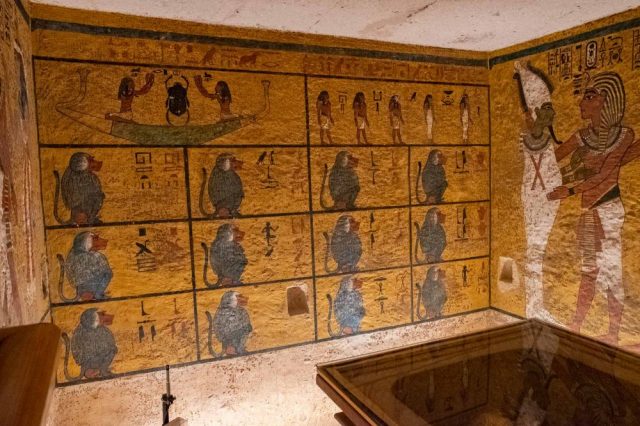 The Valley of the Monkeys got its name because of this wall of monkey paintings in one of the tombs. Credit: 4Travel