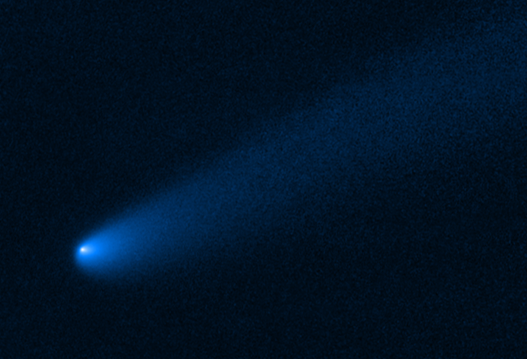 Here is Hubble's image of comet P/2019 LD2 (LD2) which currently resides near Jupiter's Trojan asteroid group. Credit: NASA, ESA, and B. Bolin (Caltech)