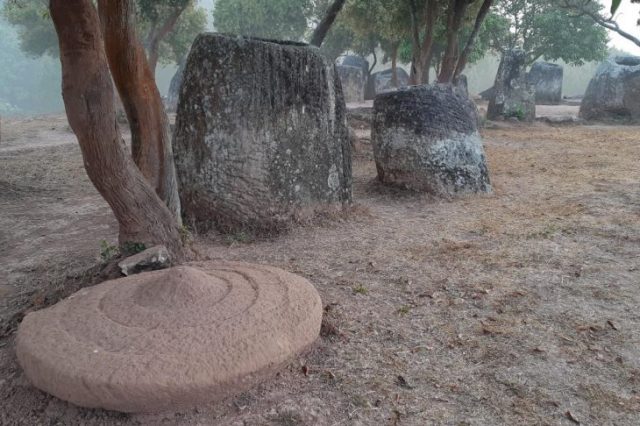 Besides the age, archaeologists have also established the likely quarry source of the stone used for the megalithic jars in Laos. Credit: Plain of Jars Archaeological Research Project