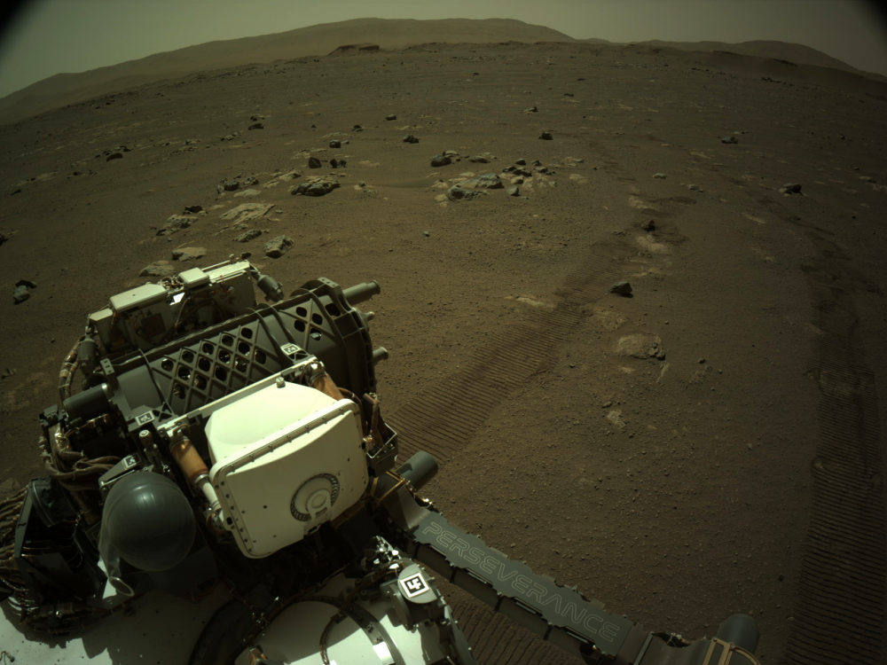 NASA's Perseverance rover spotted an incredible natural phenomenon on the surface of Mars - a dust devil, something that most previous missions had also seen but not from this close. Credit: NASA/JPL-Caltech