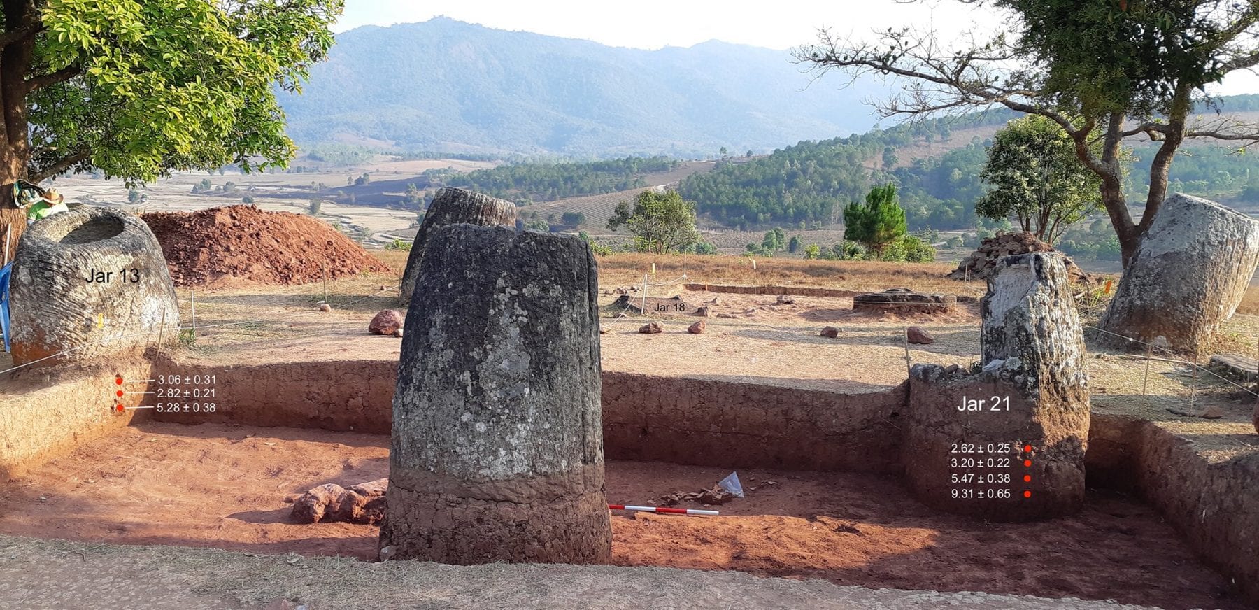 Location from which archaeologists took samples to study. Credit: Plain of Jars Archaeological Research Project