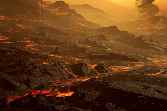 Artist's impression of the surface of super-Earth Gliese 486b. Credit: Trifonov et al./MPIA