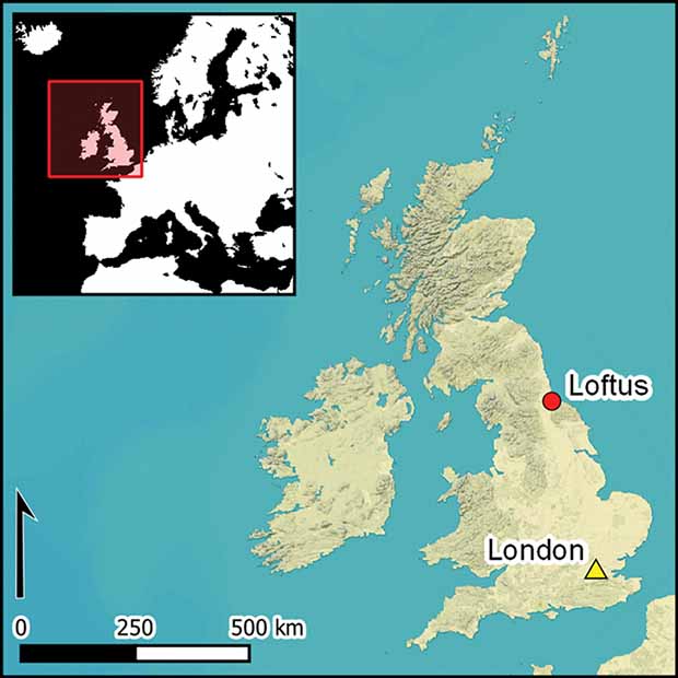 Location of the Neolithic British salt mine. Credit: Stephen J. Sherlock / Antiquity, 2021