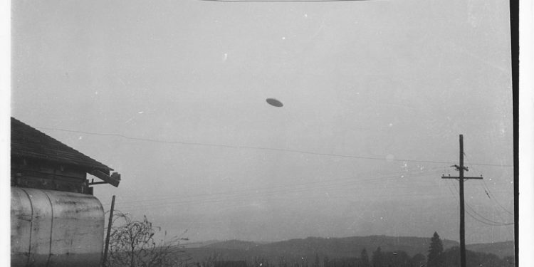 One of the controversial McMinnville UFO phogoraphs taken by a couple in 1950. How many UFO sightings do you think have been reported in the past? Hundreds of thousands maybe? Credit: Wikimedia Commons