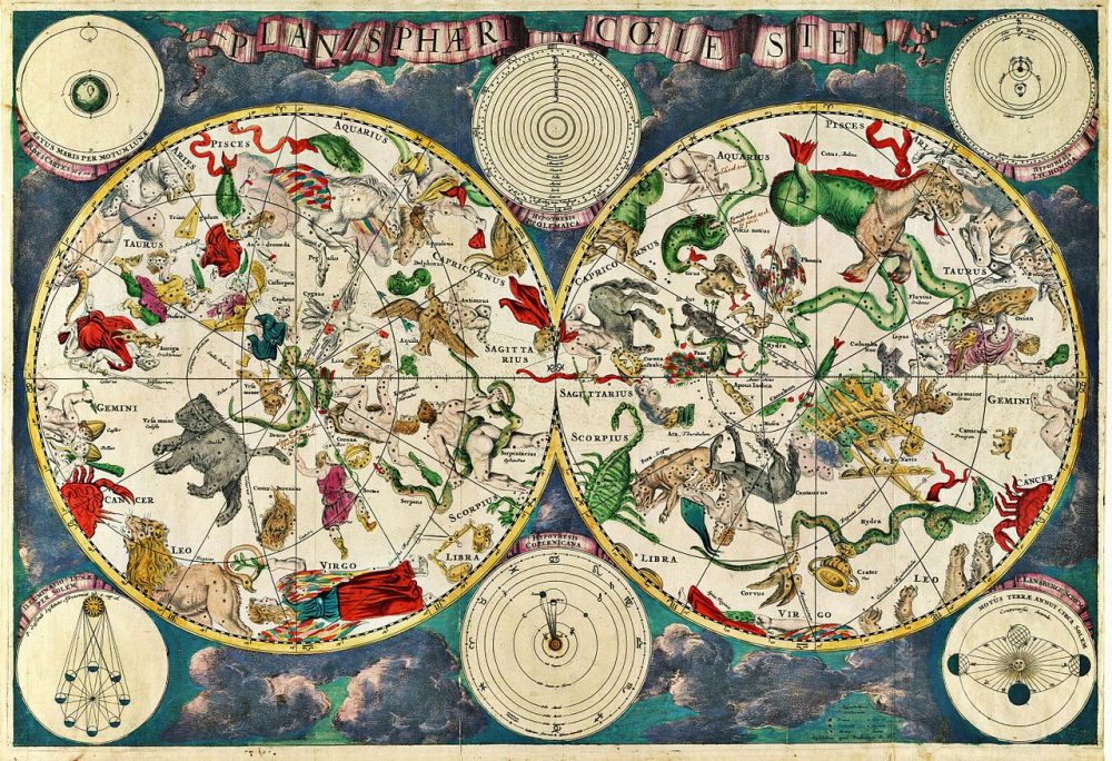 This is a celestial map from the 17th century made by Dutch cartographer Frederic de Wit. Could you imagine what ancient astronomers would have done if they had paper and colors 5000 years ago? Credit: Wikimedia Commons