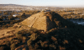 A screengrab showing an aerial view of the Pyramid of El Cerrito. Image Credit: Video Master Producciones / Youtube.