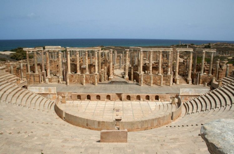 The massive theatre of Leptis Magna. Credit: Wikimedia Commons