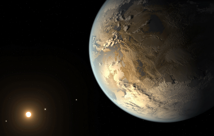 Exoplanet Kepler-186f as seen by the artist. Credit: NASA Ames / JPL-Caltech / T. Pyle