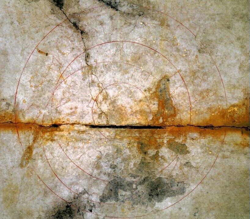 Here is the ancient star map discovered on the ceiling of the Japanese Kitora Tomb. Credit: Agency for Cultural Affairs