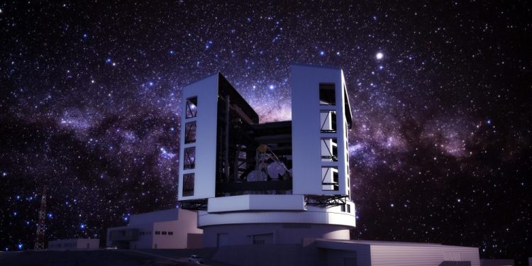 Artist's impression of the Giant Magellan Telescope when complete. Credit: Giant Magellan Telescope – GMTO Corporation