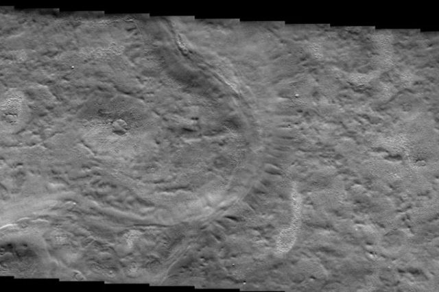 Relief features in the Arcadia Planitia on Mars suggest that there could be subsurface glaciers on the Red Planet. Credit: NASA / JPL / Arizona State University