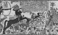 A depiction of Ramesses II's victory over the Cheta people and the Siege of Dapur. Image Credit: Wikimedia Commons.