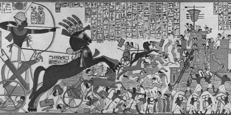 A depiction of Ramesses II's victory over the Cheta people and the Siege of Dapur. Image Credit: Wikimedia Commons.