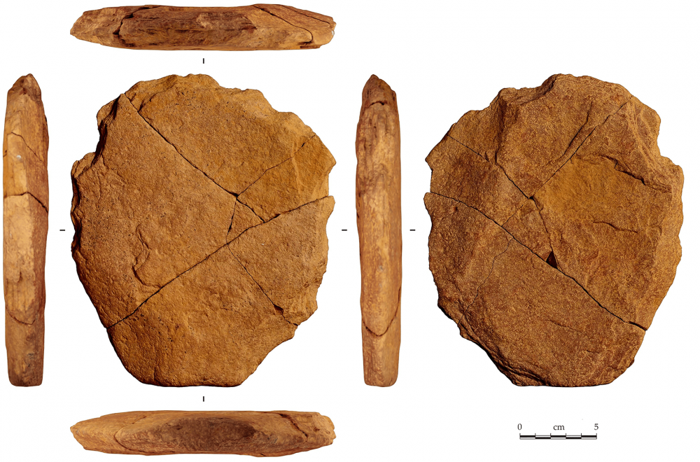 The enigmatic 24,000-year-old stone artifact. Credit:Eric Boëda