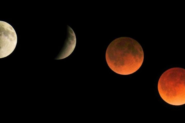 During the May 26 full moon, we will see a total lunar eclipse and a super blood moon. Credit: Jumpstory