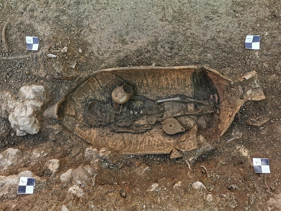 An impressive burial from the necropolis in Croatia. Credit: Kantharos / Facebook