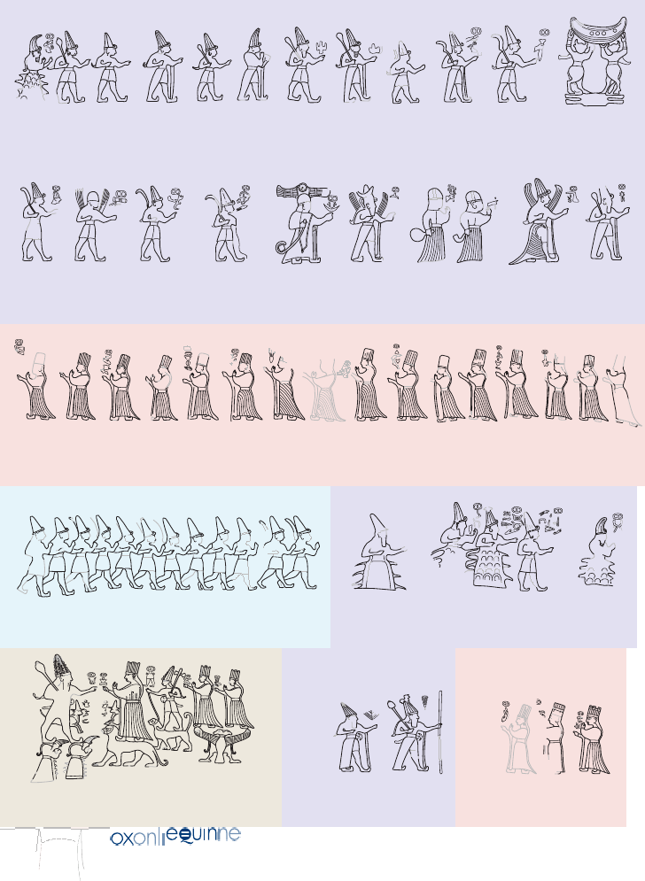 Reliefs of deities in Chamber A. According to researchers, they can be arrange in groups that match astronomical principles - 12 lunar months, 30 days of a lunar month, a climactic group and 19 annual cycles. Credit: Luwian Studies