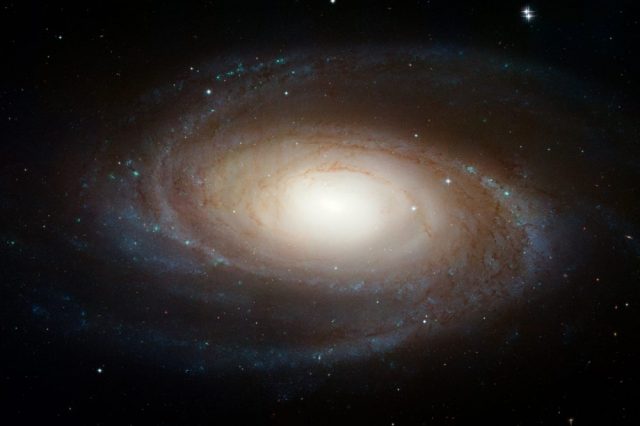 The extragalactic fast radio burst has been tracked to a nearby galaxy - M81, photographed here by the Hubble Space Telescope. Credit: NASA/ESA/Hubble Heritage/STScl/AURA