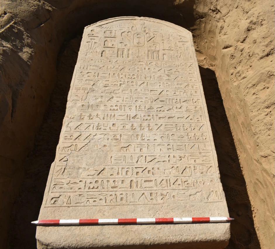 See how preserved the Egyptian stele is? It looks as it is brand new when it is 2500 years old. Credit: Ministry of Antiquities / Facebook