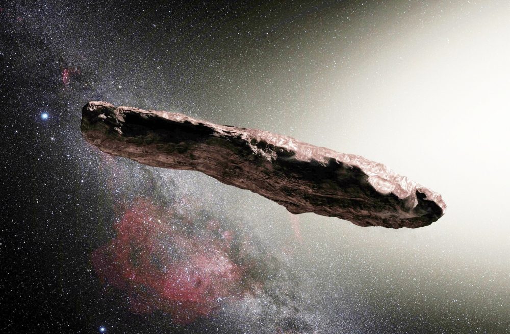 Artist's impression of Oumuamua. Credit: ESO