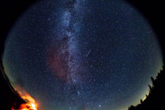The Perseids captured in a 30-second exposure on August 12, 2016. Credit: NASA/Bill Ingalls
