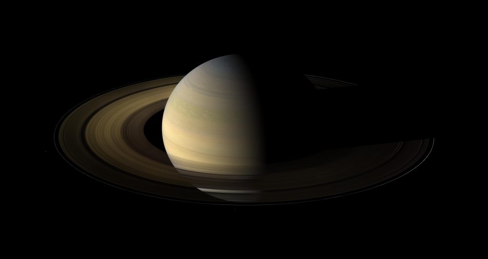 Planetologists found a link between Saturn's rings and the size of the planet's core. Credit: NASA/JPL/Space Science Institute