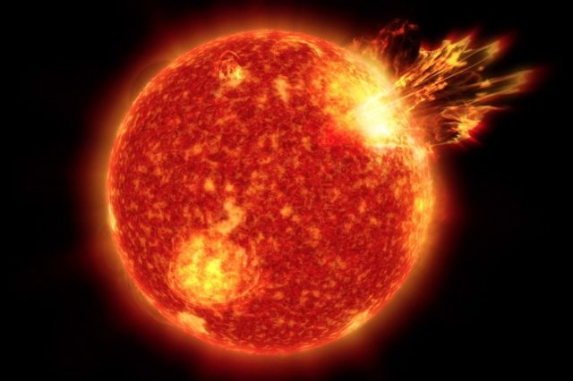 Artist's impression of the early appearance of our Sun based on the research on a new star. Credit: NASA's Goddard Space Flight Center/Conceptual Image Lab